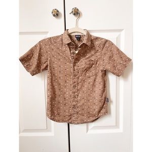 Patagonia Organic Hemp & Cotton XS Button Up Collared Shirt Tony Dinosaur Detail